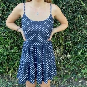 Black and white polka dot dress